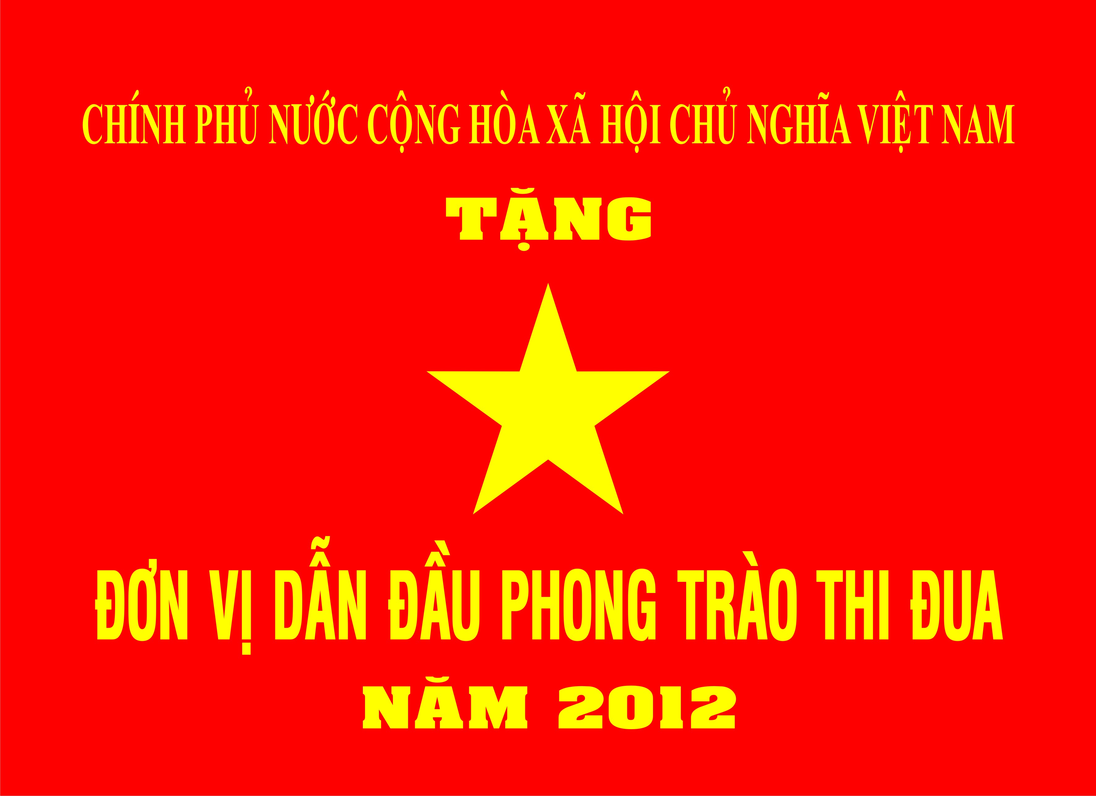 Đón nhận cờ thi đua của Chính phủ 2012